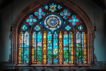 Gothic Cathedral: Ode to Celestial Bodies Through Intricate Stained-Glass Windows