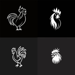 Rooster logo design vector illustration
