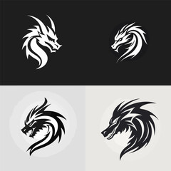 Dragon logo design vector illustration