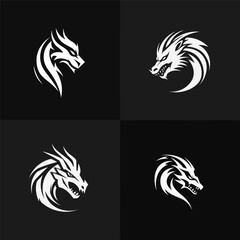Dragon logo design vector illustration
