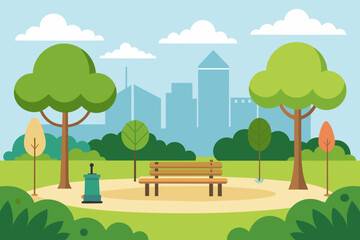 park cartoon vector illustration