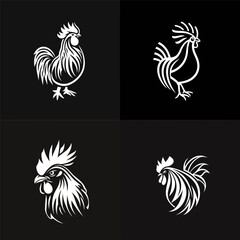 Rooster logo design vector illustration