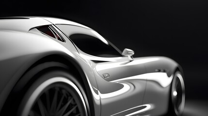 Obraz na płótnie Canvas Modern white sport car