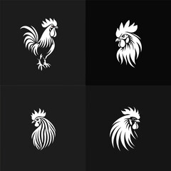 Rooster logo design vector illustration