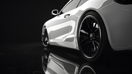 Fototapeta premium Modern white sport car