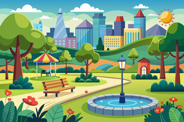 park vector illustration