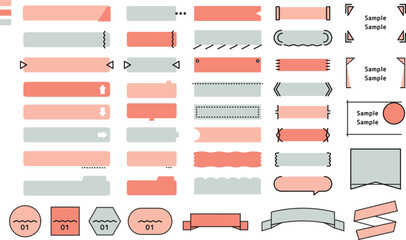 フレーム　見出し 素材セット インデックス 小見出し