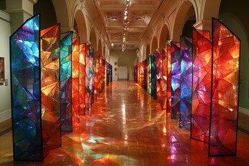 Kaleidoscopic Splendor: Iridescent Glass Museum of Surreal Architecture