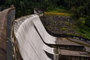 Chichester dam on a cold and rainy day
