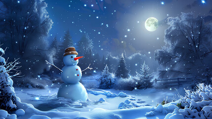 snowman in winter