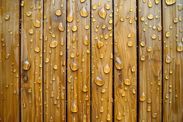 modern strips wooden background desktop with droplets of water 