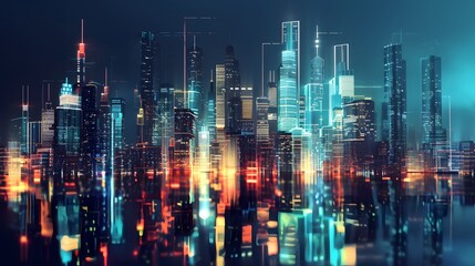 contemporary city skyline