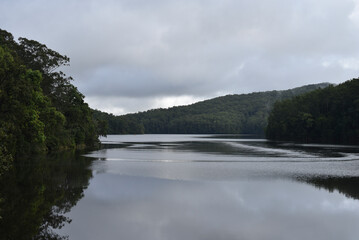 Chichester dam on a cold and rainy day