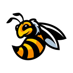 BEE CARTOON MASCOT LOGO DESIGN