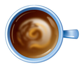 ミルクを入れたコーヒー