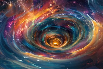 Obraz premium Abstract space background. Science fiction wallpaper. Beauty of deep space.