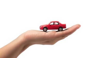 Car insurance  with car toys isolated white background