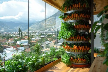 Skyscraper-Integrated Vertical Farm: Sustainably Producing Food in Dense Urban Environment