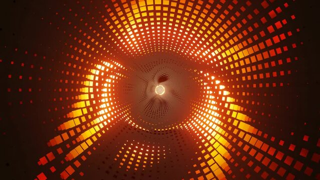 abstract glowing audio visualizer tunnel seamless loop background