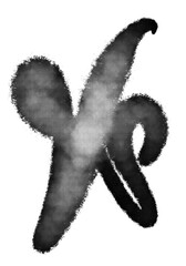 Bold black minimalistic ink watercolour hand drawn illustration shapes abstract