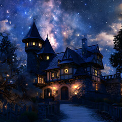 Obraz premium old house in the night