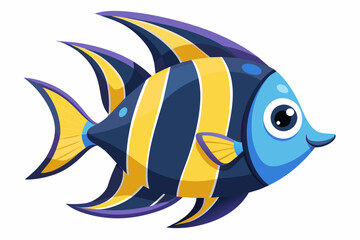 angelfish cartoon vector illustration