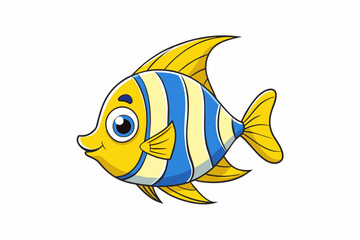 angelfish cartoon vector illustration
