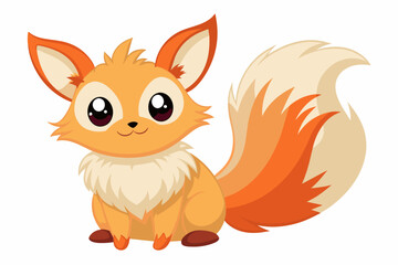 flufftail cartoon vector illustration