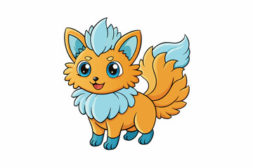 flufftail cartoon vector illustration