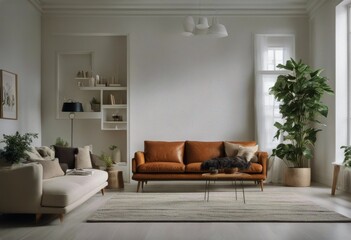 interior copy white space living room Simple background
