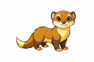 ferret cartoon vector illustration