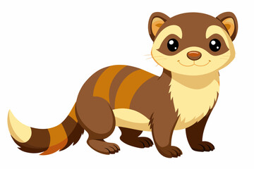 ferret cartoon vector illustration