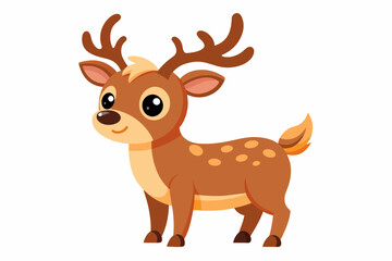 Elk deer cartoon vector illustration