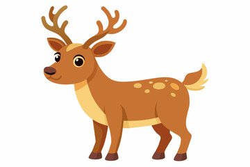 Elk deer cartoon vector illustration