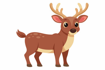 Elk deer cartoon vector illustration