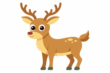 Elk deer cartoon vector illustration