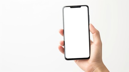 hand hold Phone  isolated white background