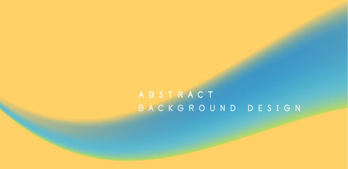 A sky blue wave flows through a yellow background, resembling water in motion. The electric blue pattern forms circles and rectangles, creating a modern and artistic logo design