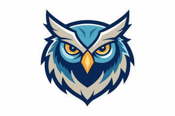 owl head logo vector illustration