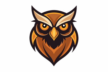 owl head logo vector illustration