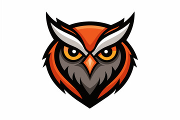 owl head logo vector illustration