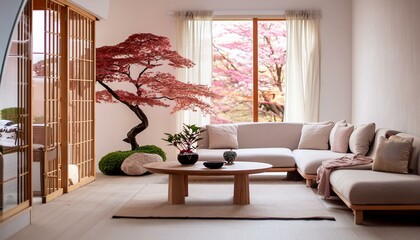 house beautiful modern living room minimalist living room, in the style of japanese minimalism
