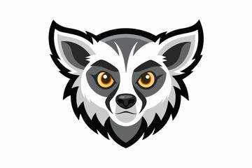 lemur head logo vector illustration