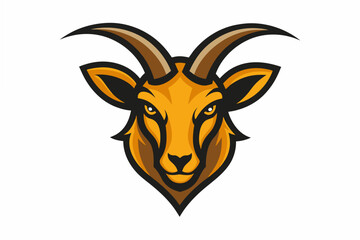 ibex head logo vector illustration