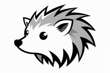 hedgehog head logo vector illustration