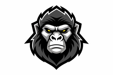 gorilla head logo vector illustration