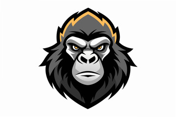 gorilla head logo vector illustration