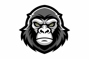 gorilla head logo vector illustration