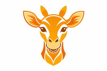 giraffe head logo vector illustration