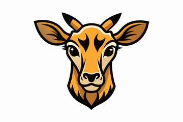 giraffe head logo vector illustration